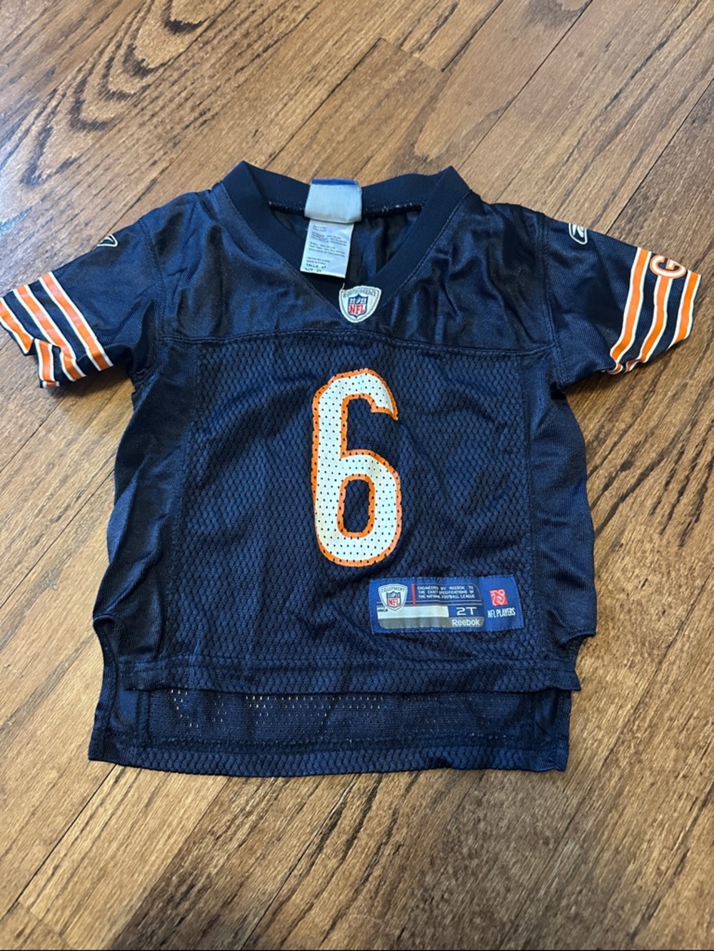 Kids Navy Chicago bears cutlet 6 Football Jersey